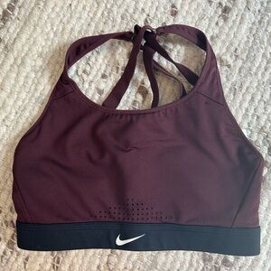Nike burgundy sports bra